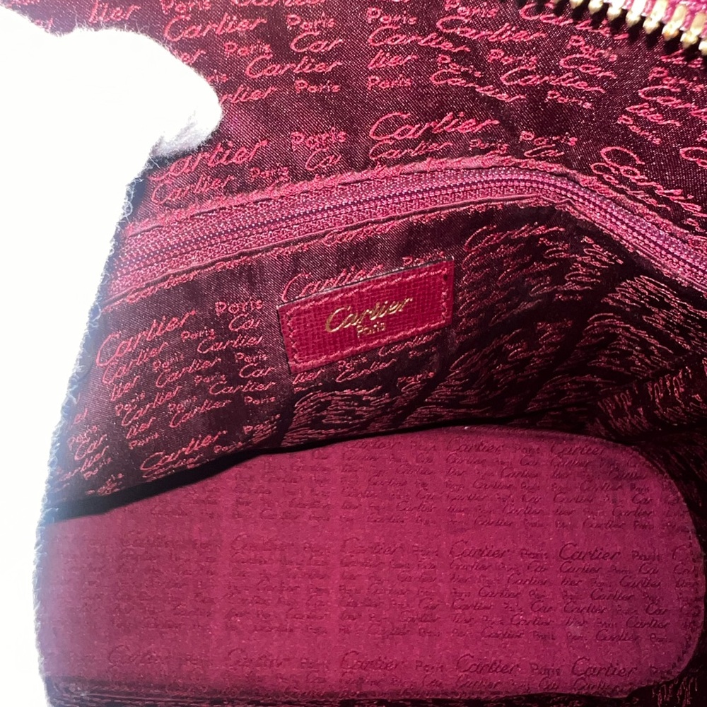 💋Cartier Burgundy Leather Crossbody Bag - Picture 4 of 12